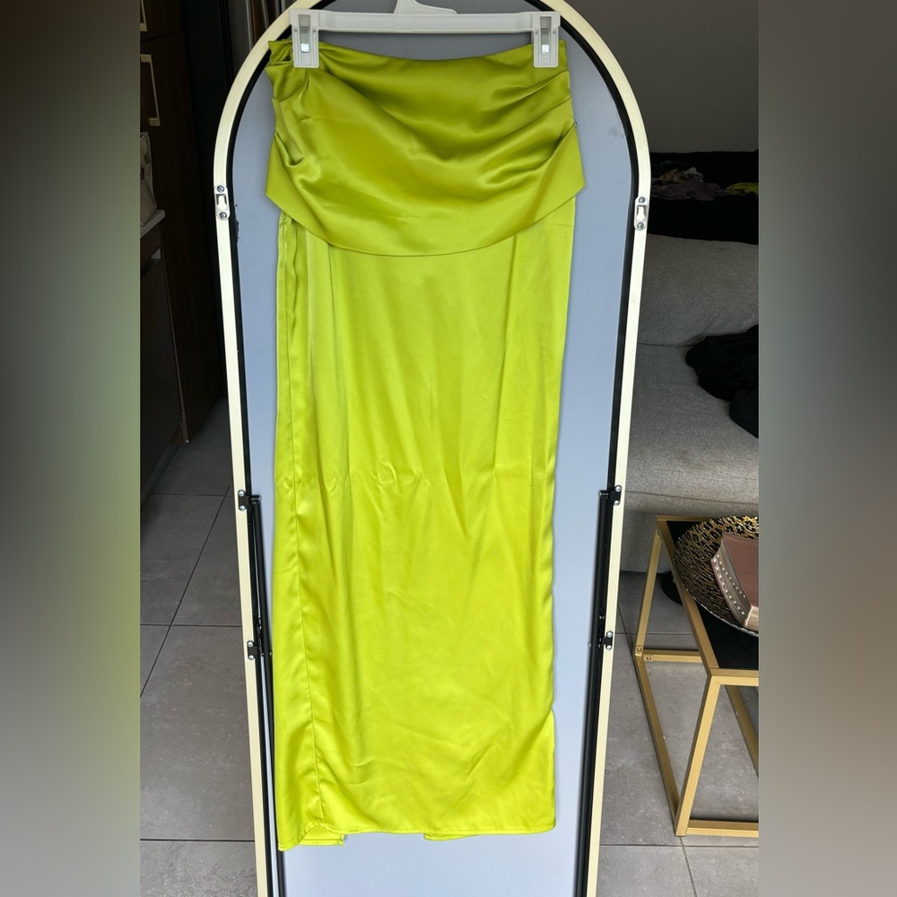 Outcast Lime Green Satin Set